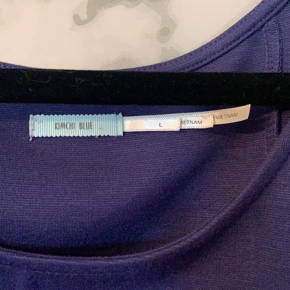 L Kimchi Blue Drop Waist Princess Cut Blue Jersey Dress - Picture 9 of 15